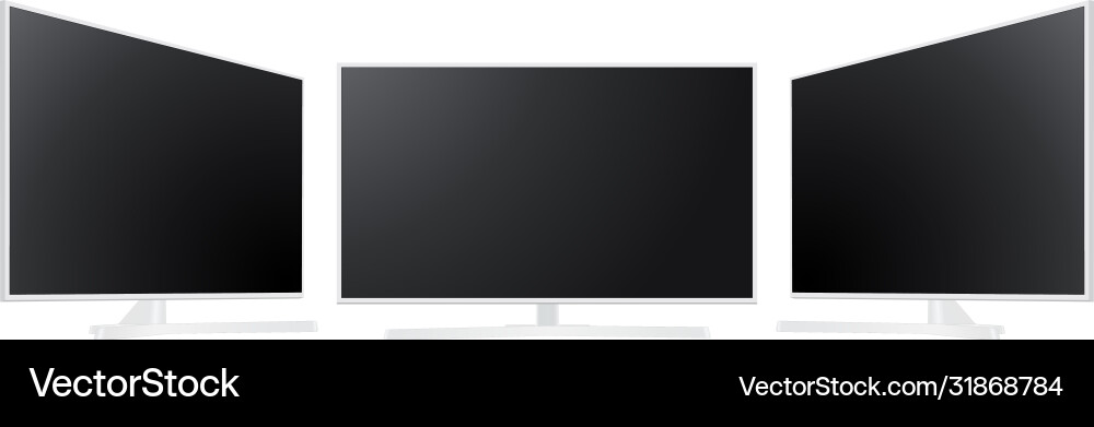 Weiß tv set mockup isoliert Weiß tv set mockup isoliert vektorbild