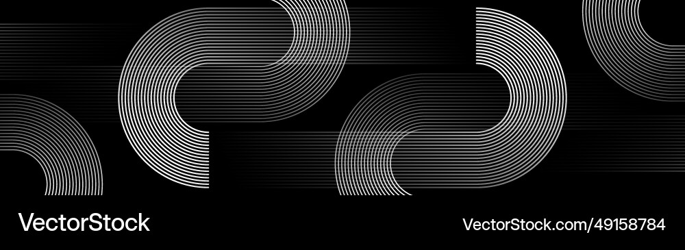 White abstract horizon curve line background Vector Image