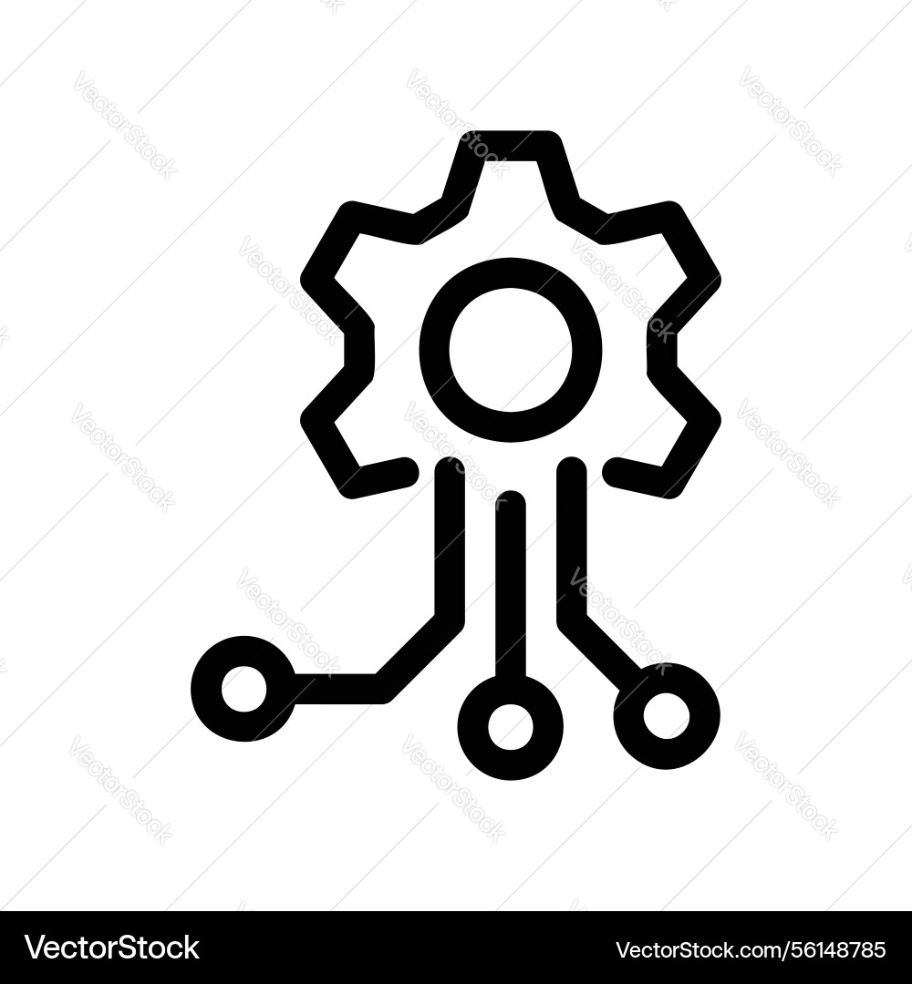 A minimal symbol representing subject setting Vector Image