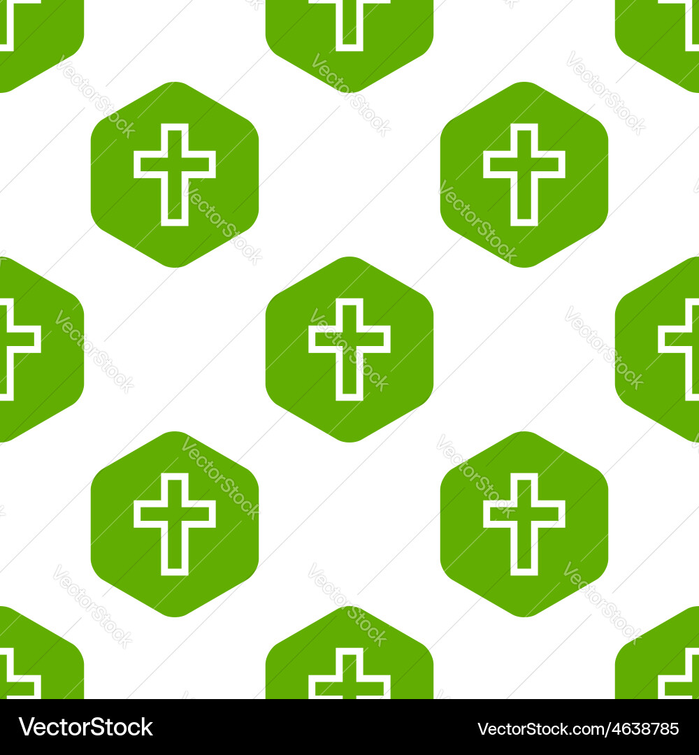 Christian cross pattern vector image