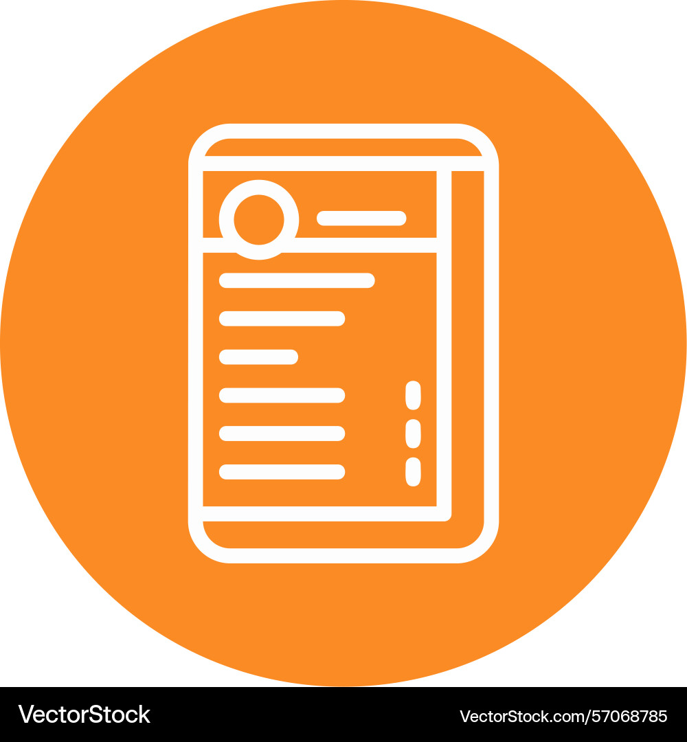 Menu line circle style icon design Vector Image