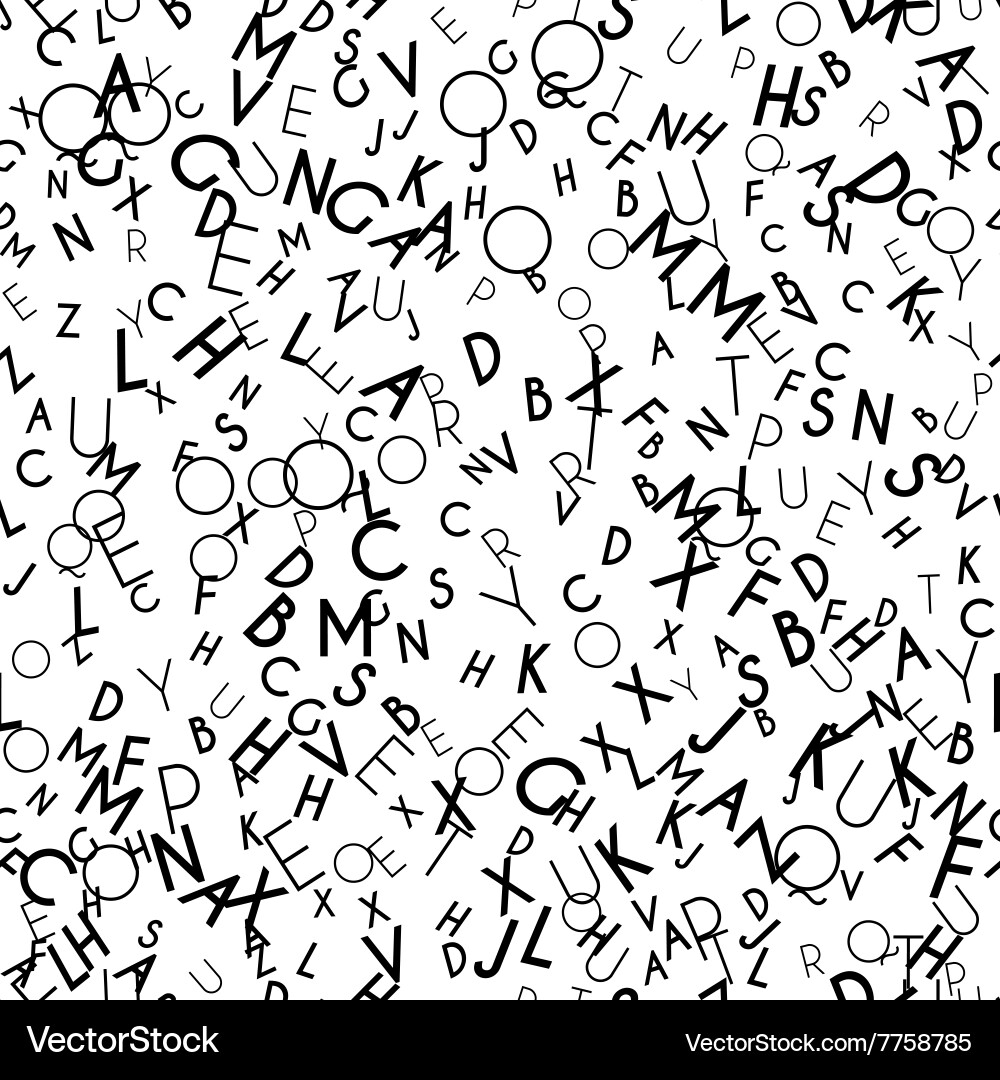 Random Alphabet Pattern Vector Image