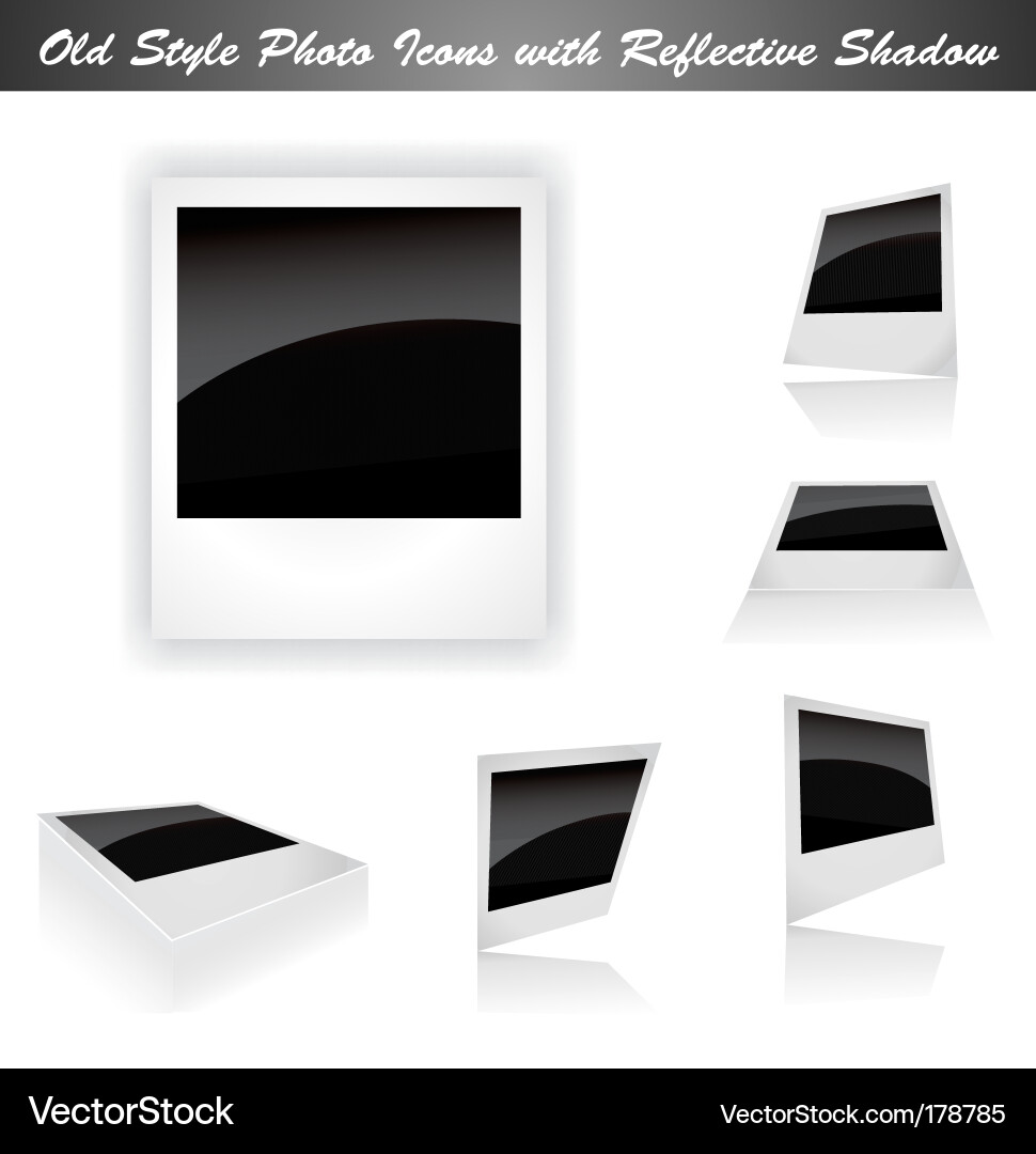 Reflective Photo Frames Vector Image