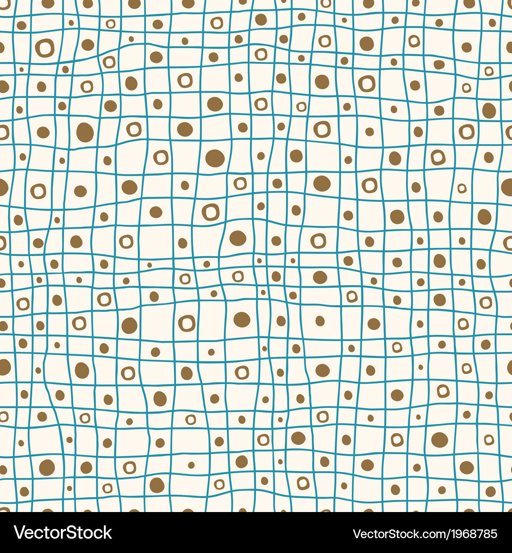 Seamless pattern of hand drawn netting and dots Vector Image