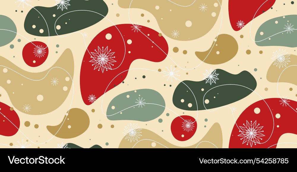 Seamless pattern with abstract shapes Vector Image