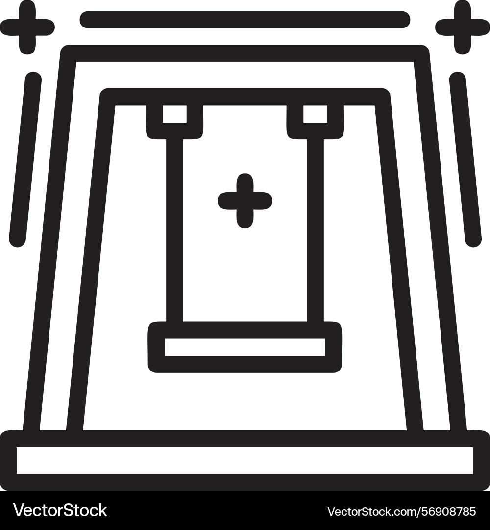 Swing linear style icon design Vector Image