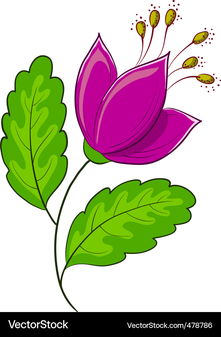 Bunte florierende Zweig Vektorbild