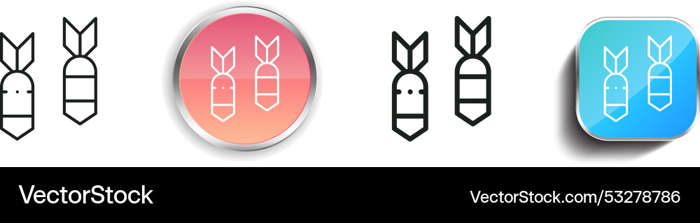 Ddos icon thin linear regular and button style Ddos icon thin linear regular and button style Vector Image