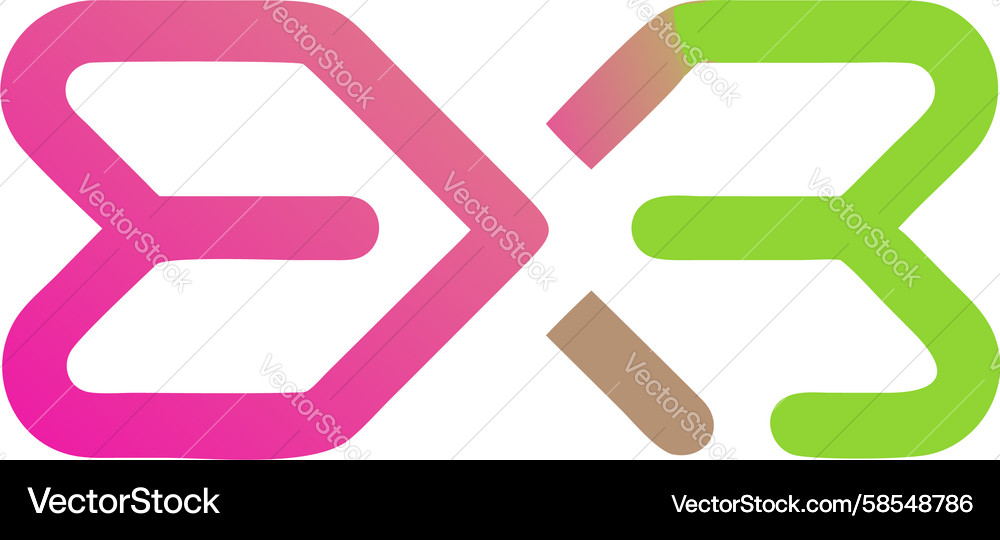 Double Loop Connection Logo Vector Image