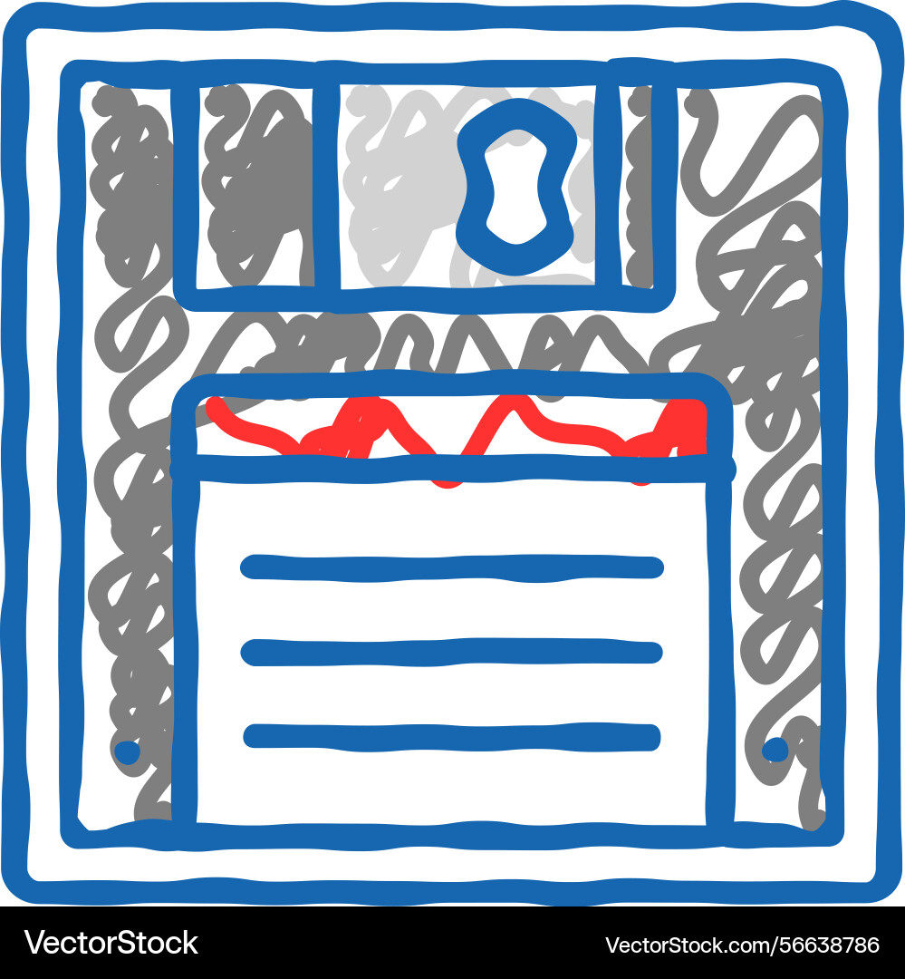 Floppy disk saving loading data icon doodle Floppy disk saving loading data icon doodle vector image