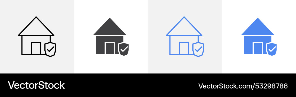 House insurgence icon set use for web ui or app vector image