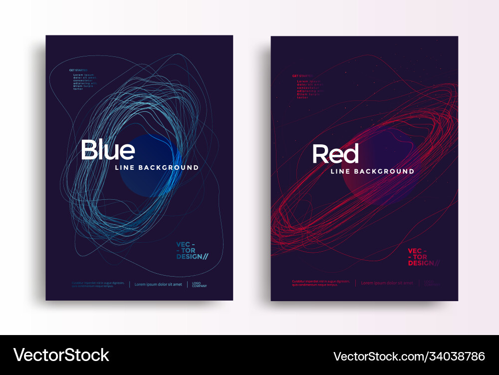 Minimal dynamic covers design with color line Minimal dynamic covers design with color line vector image
