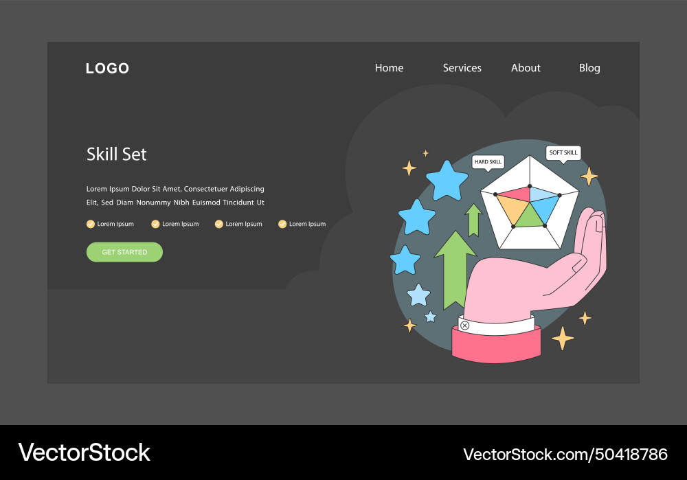 Skill set a professional juggles multiple soft Vector Image