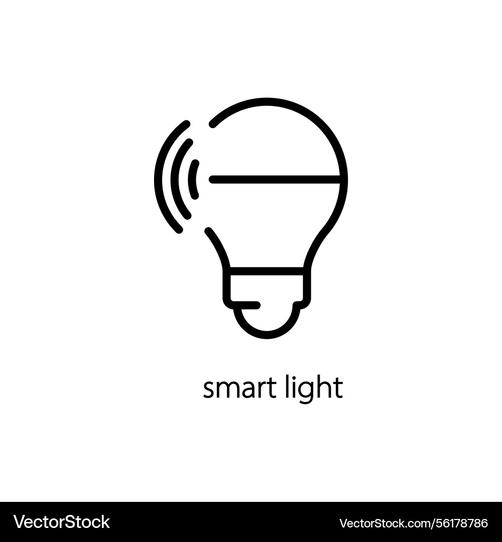 Smart light icon trendy modern flat linear Vector Image