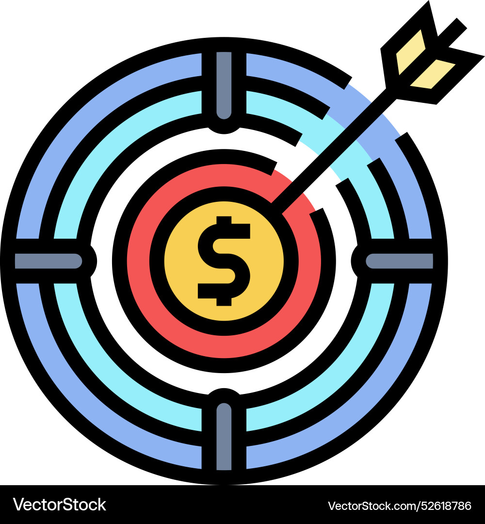 Targets technical sales engineer color icon Vector Image