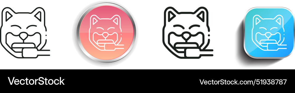 Brush teeth icon thin linear regular and button Brush teeth icon thin linear regular and button vector image