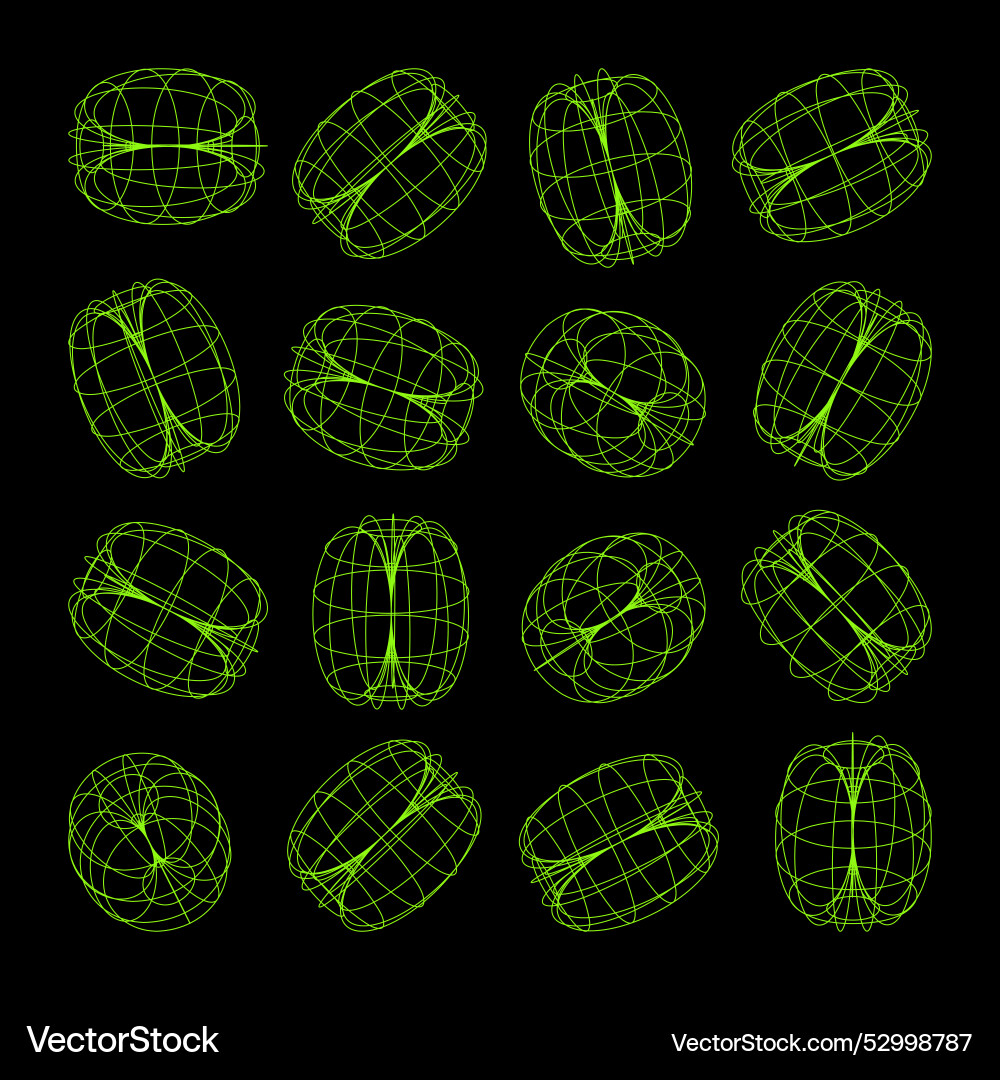 Wireframe lined shapes perspective mesh 3d grid Wireframe lined shapes perspective mesh 3d grid vector image