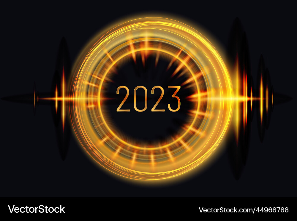 2023 ein glückliches neues Jahr Symbol Luxuseffekt rund 2023 ein glückliches neues Jahr Symbol Luxuseffekt rund vektorbild