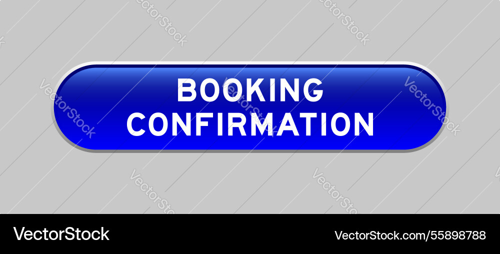 Blue color capsule shape button with word booking Blue color capsule shape button with word booking vector image