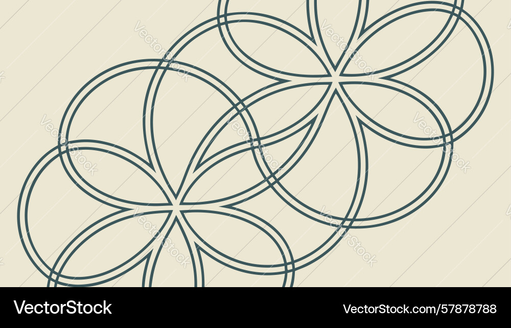 Classic overlapping circles geometric pattern Vector Image