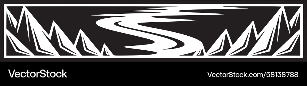 Dynamic Wave Border Vector Image