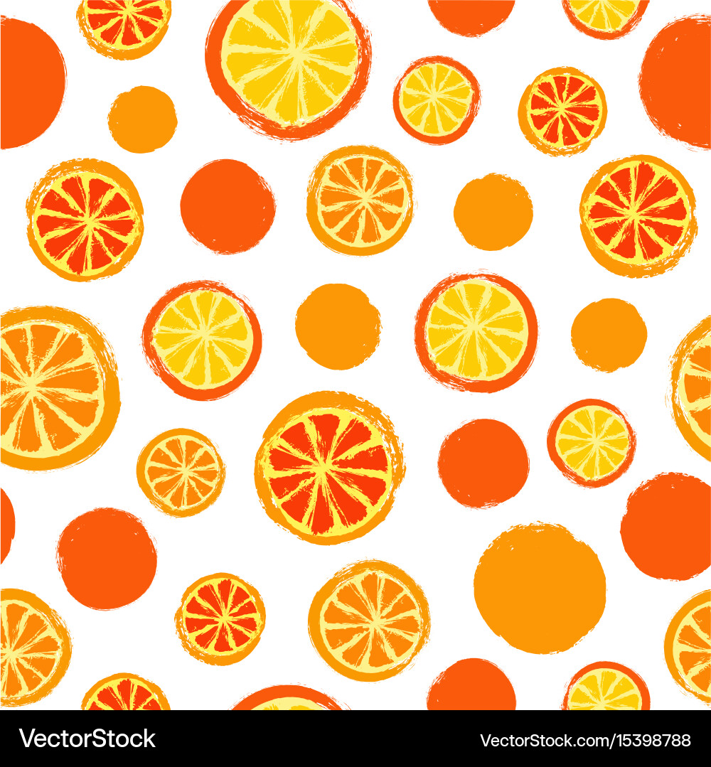 Sliced Orange Pattern vector image