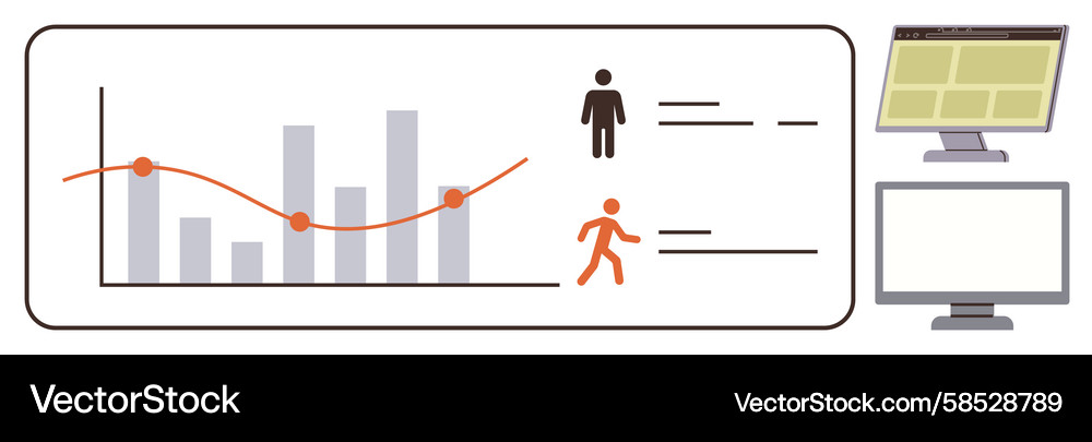 Data Analytics Dashboard - User Interface Vector Image