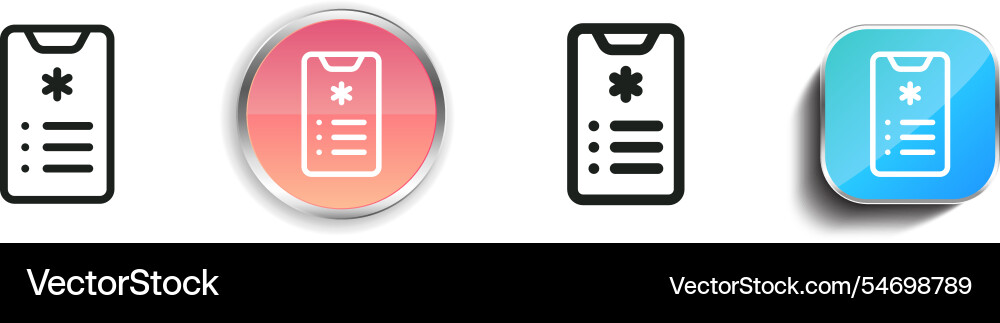 Health icon thin linear regular and button style Health icon thin linear regular and button style Vector Image