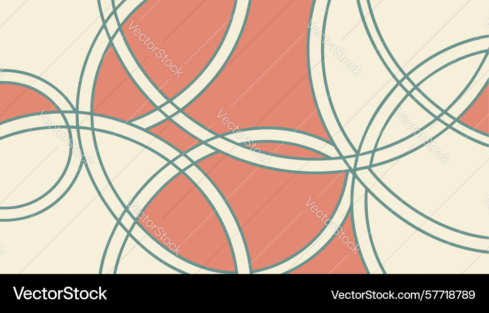 Organic interlocking circles pattern design vector image