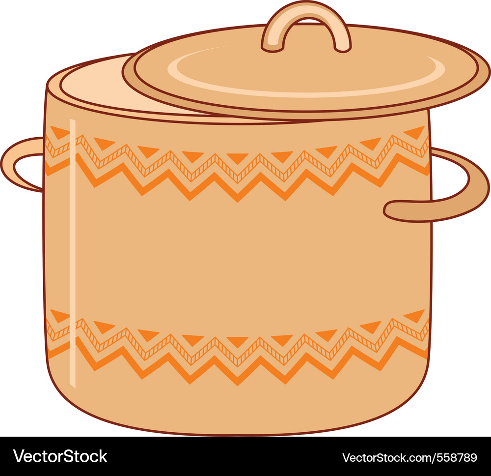Pan with pattern Vector Image
