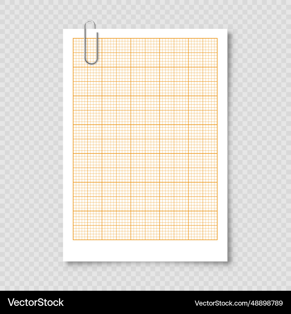 Sheet of graph paper with grid millimeter Sheet of graph paper with grid millimeter vector image