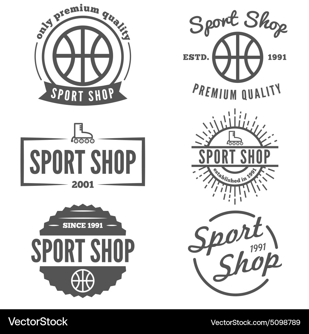 Vintage Sport Logo Elements Vector Image