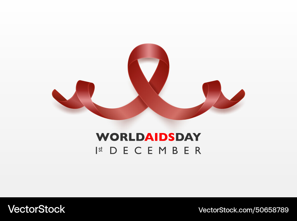 World aids day banner awareness red silk World aids day banner awareness red silk vector image