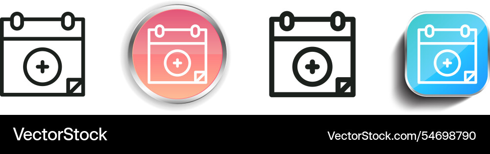 Health icon thin linear regular and button style Vector Image