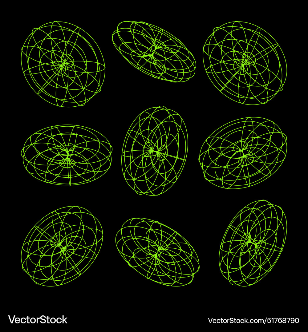 Wireframe lined shapes perspective mesh 3d grid Wireframe lined shapes perspective mesh 3d grid vector image