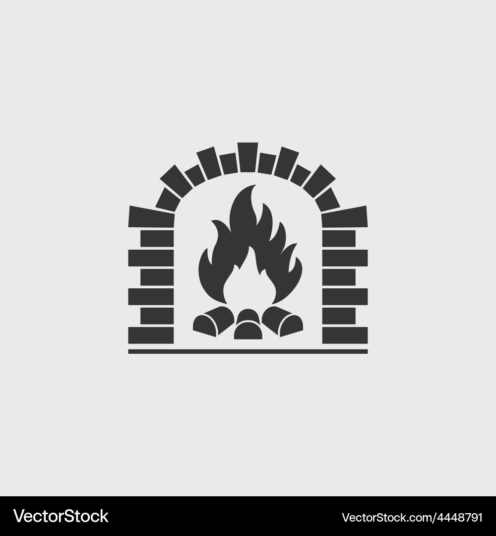 Brick oven vector image