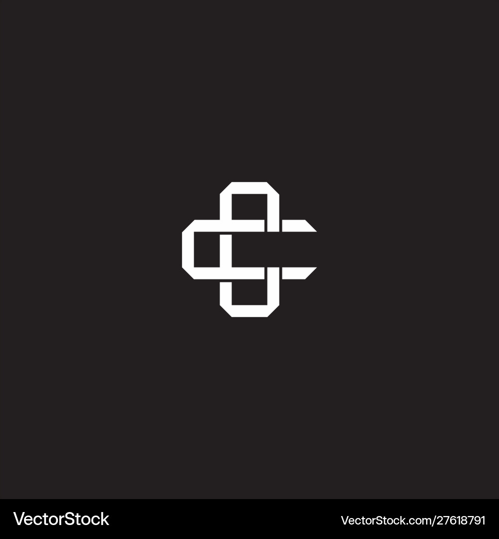 CC Monogram Logo - Interlocking Letters vector image