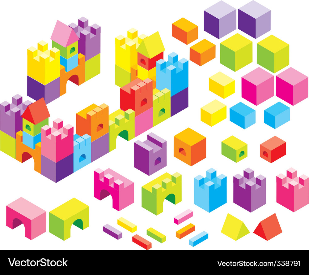 Colorful Cube Structure Vector Image