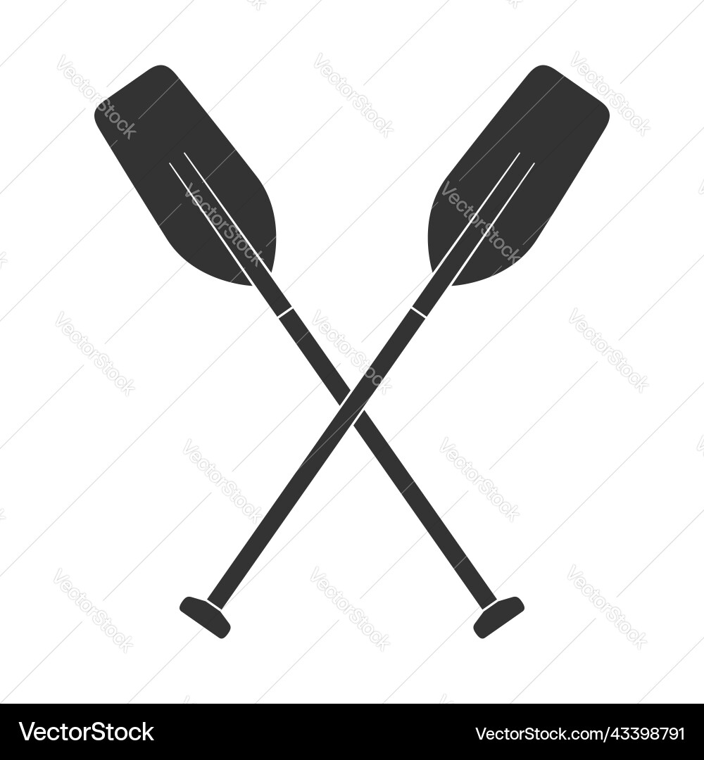 Crossed Oars Icon vector image
