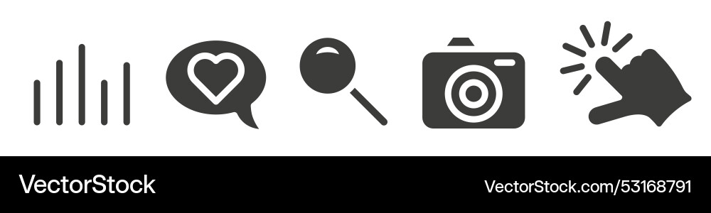 Dark interface icons user Dark interface icons user vector image