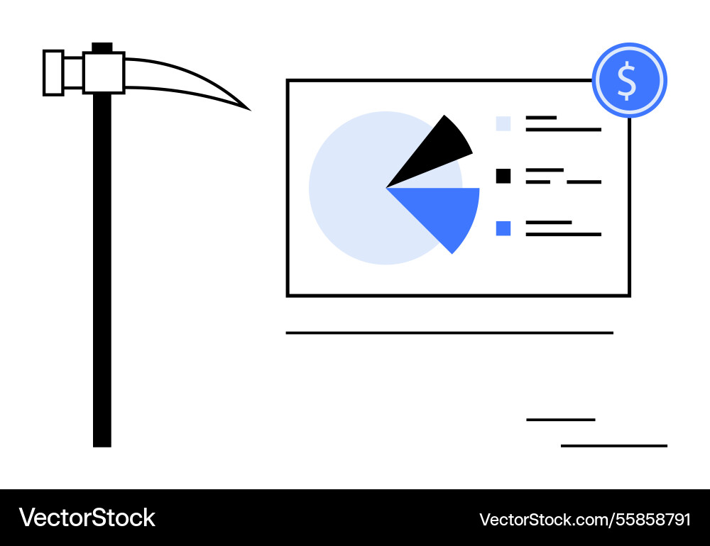 Data-driven mining analysis with financial Data-driven mining analysis with financial Vector Image