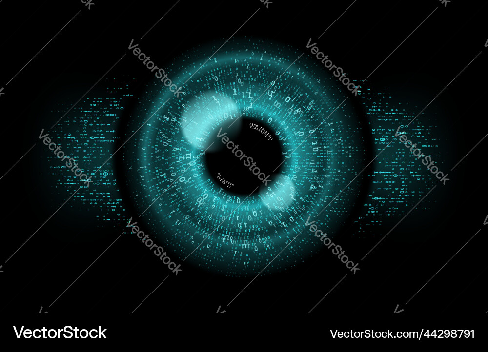 Digital eye data network cyber security Royalty Free Vector