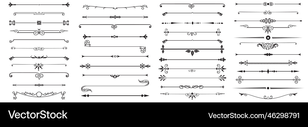 Elegant Decorative Divider Elements vector image