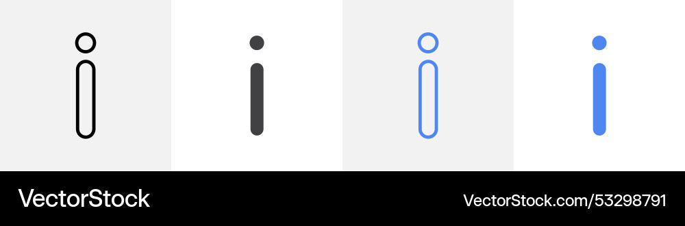 Info icon set use for web ui or app vector image
