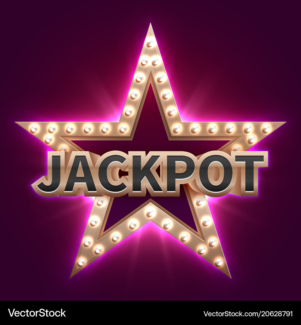 Retro Casino Jackpot Poster vektorbild