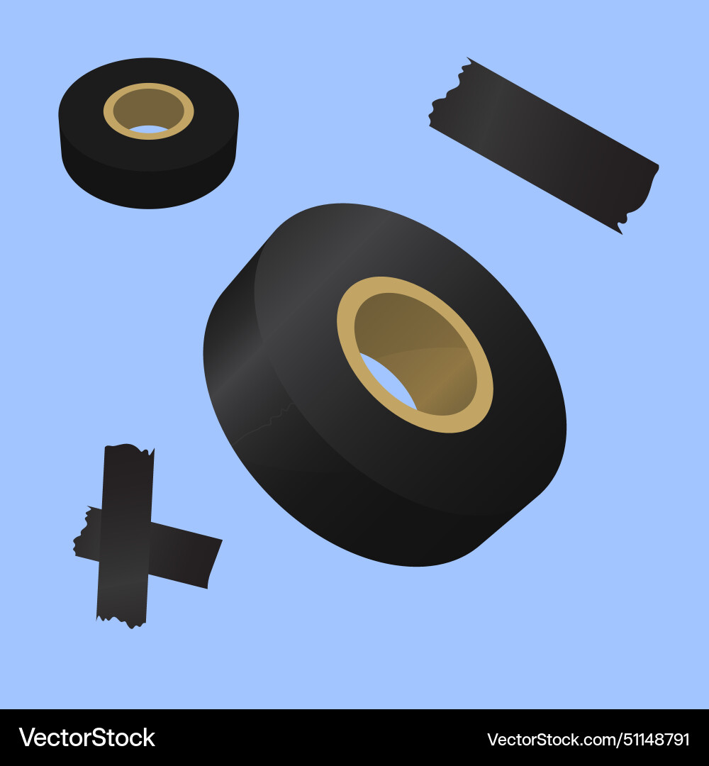 Schwarzes Band Icon Rolle Lizenzfreies Vektorbild