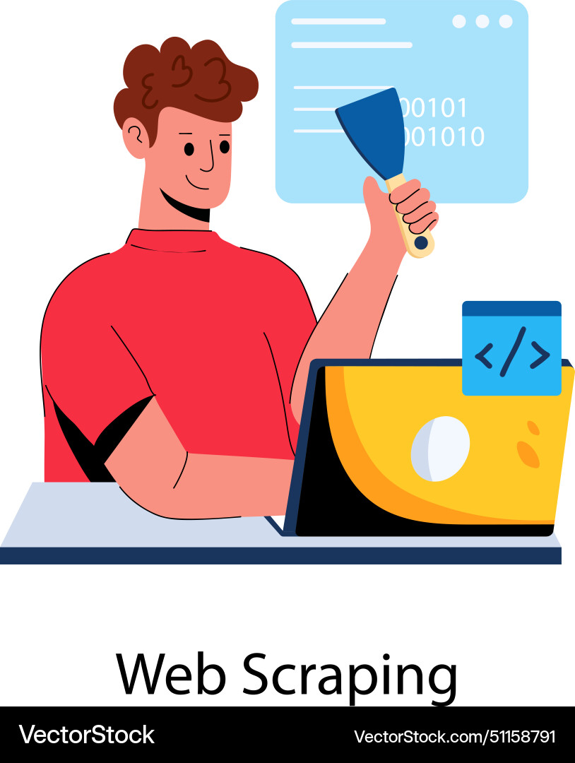 Web scraping Vector Image