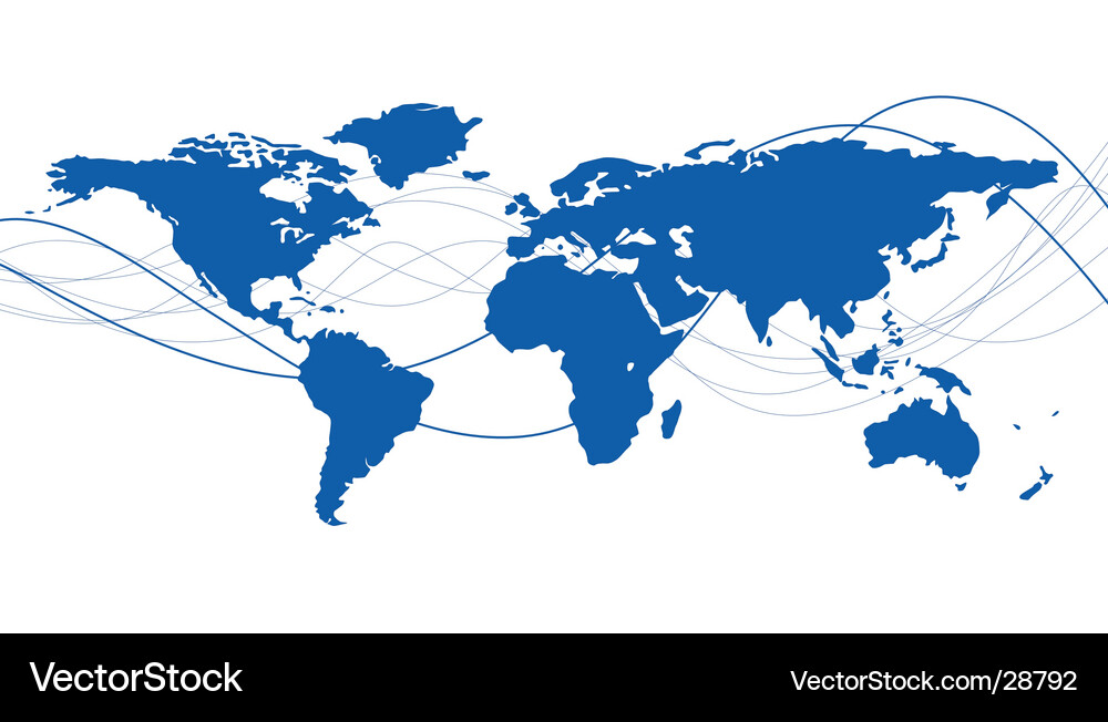 Dynamic World Map Vector Image