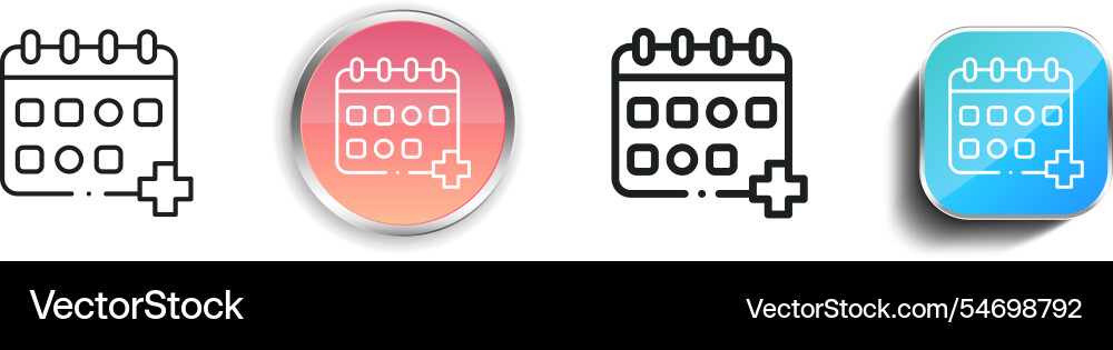 Health icon thin linear regular and button style Vector Image