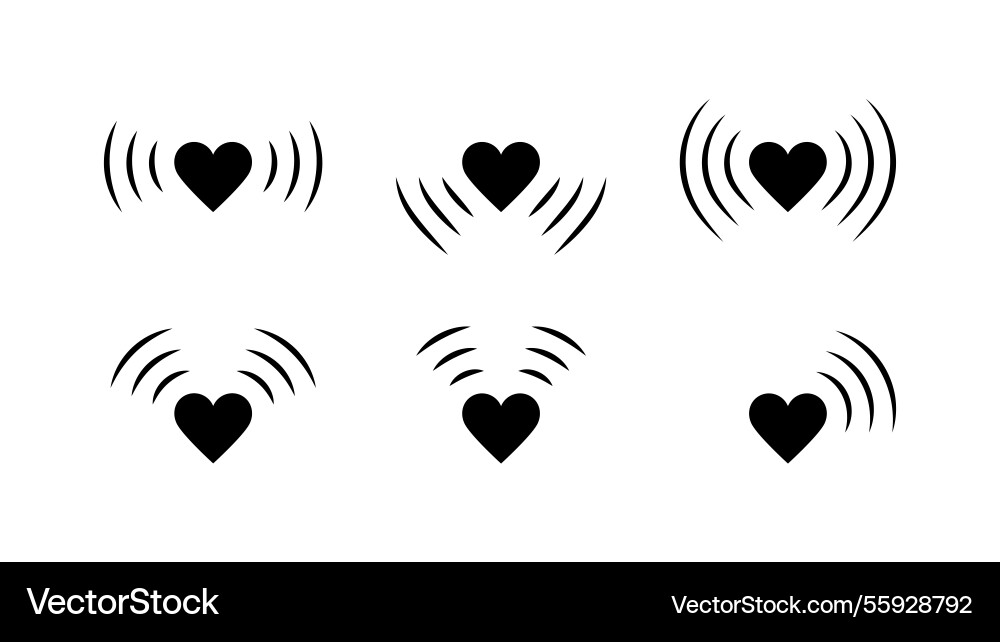 Hearts set of with different elements Vector Image